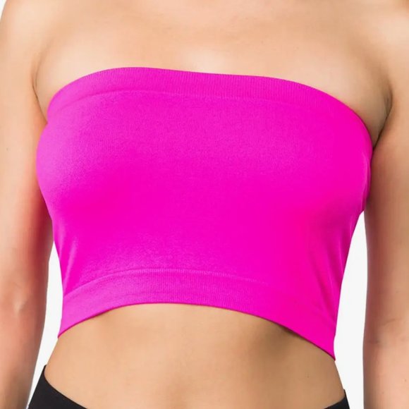 Seamless Soft Bandeau Pink NEW!! - Picture 1 of 1